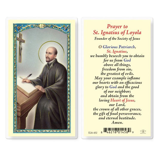 Saint Ignatius Loyola Holy Card