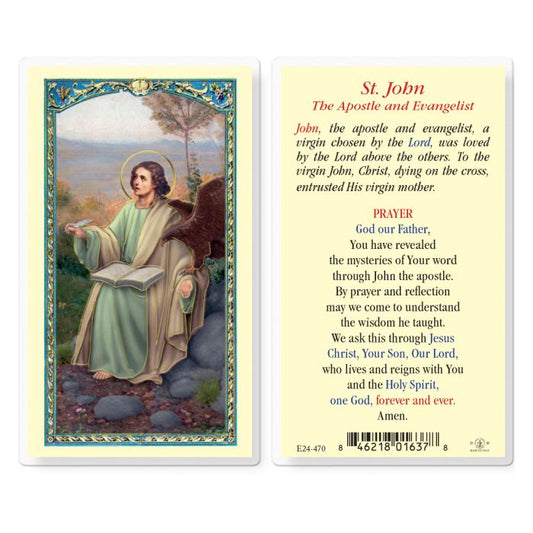Saint John the Evangelist Holy Card