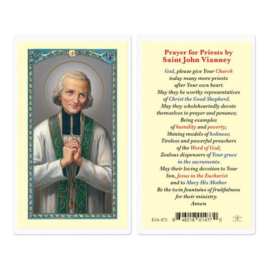 Saint John Mary Vianney Holy Card