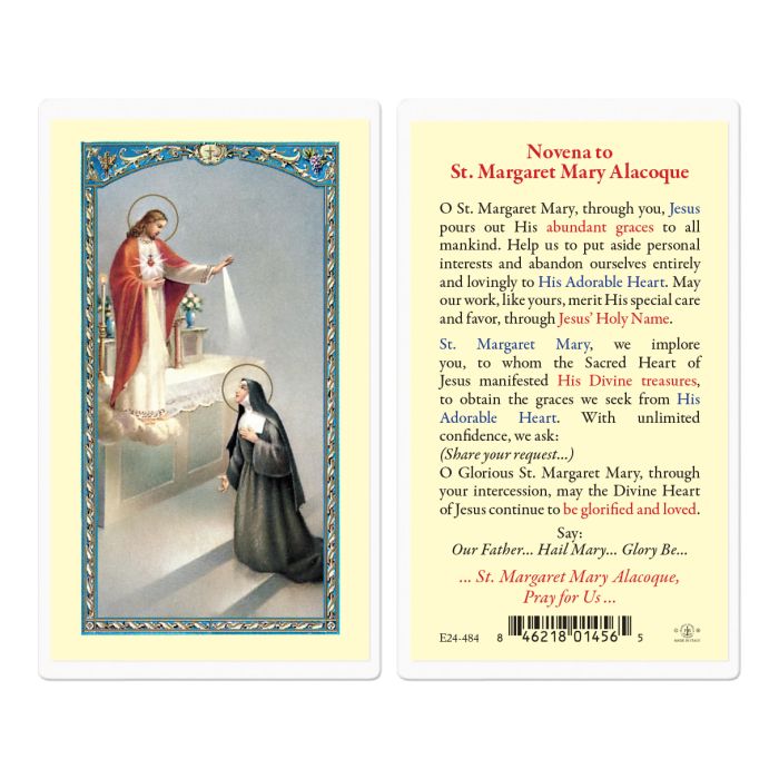 Saint Margaret Mary Alacoque Holy Card