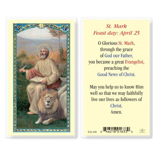 Saint Mark Holy Card