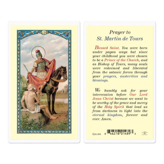 Saint Martin of Tours Holy Card