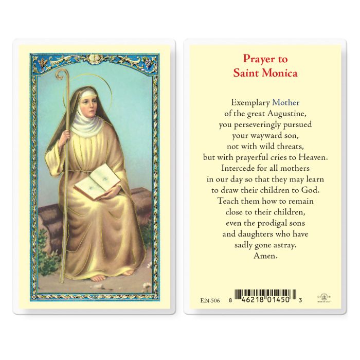 Saint Monica Holy Card