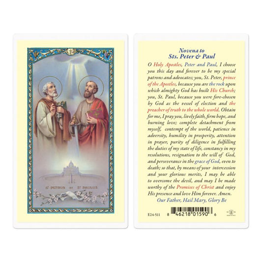 Saints Peter and Paul Holy Card