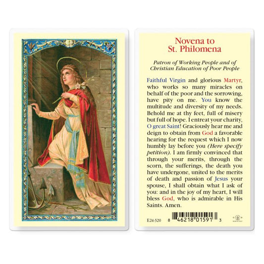 Saint Philomena Novena to Holy Card