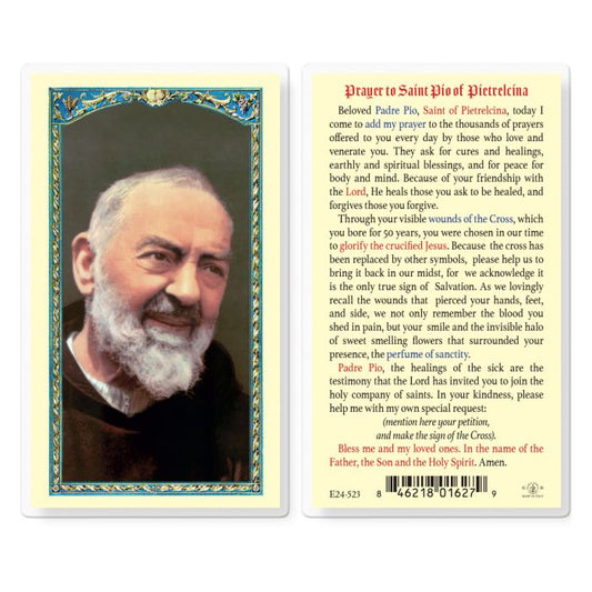 Saint Pio of Pietrelcina Holy Card