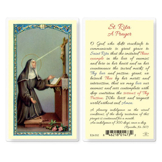 Saint Rita Holy Card