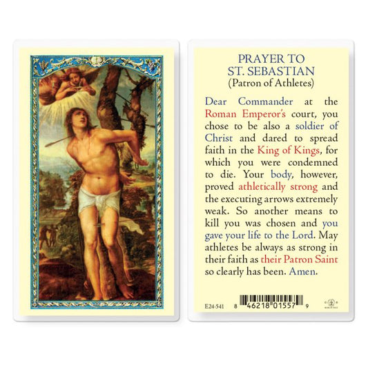 Saint Sebastian Holy Card