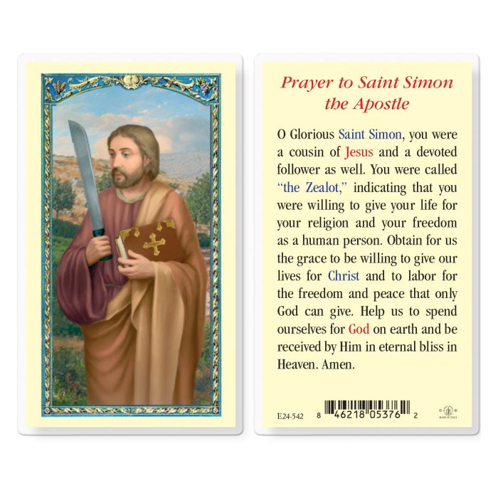 Saint Simon Holy Card