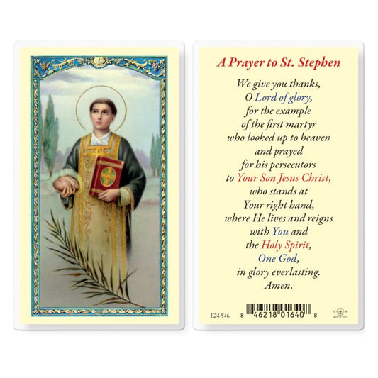 Saint Stephen Holy Card