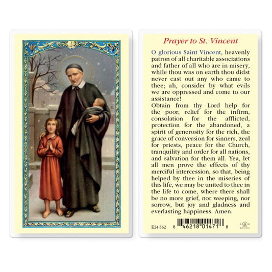 Saint Vincent de Paul Holy Card