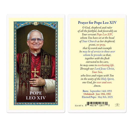 Pope Leo XIV Laminated Holy Card
