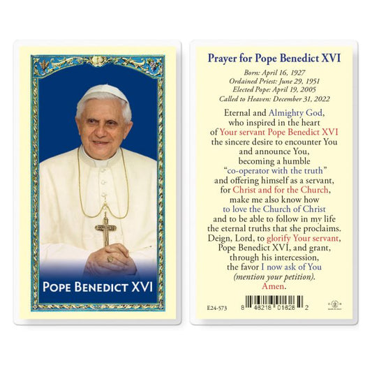 Pope Benedict XVI Holy Card