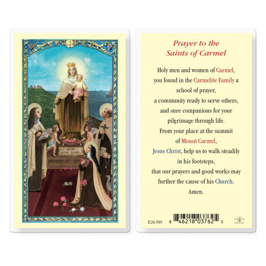 Saints of Carmel Holy Card