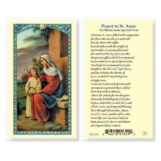 Saint Anne Obtain Favor Holy Card