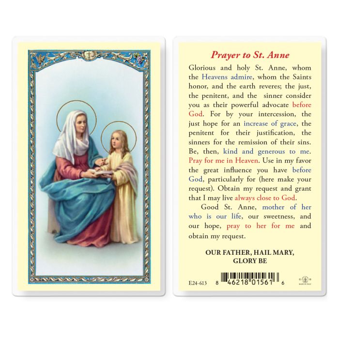 Saint Anne Holy Card