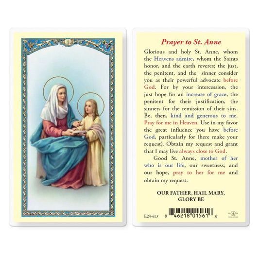 Saint Anne Holy Card