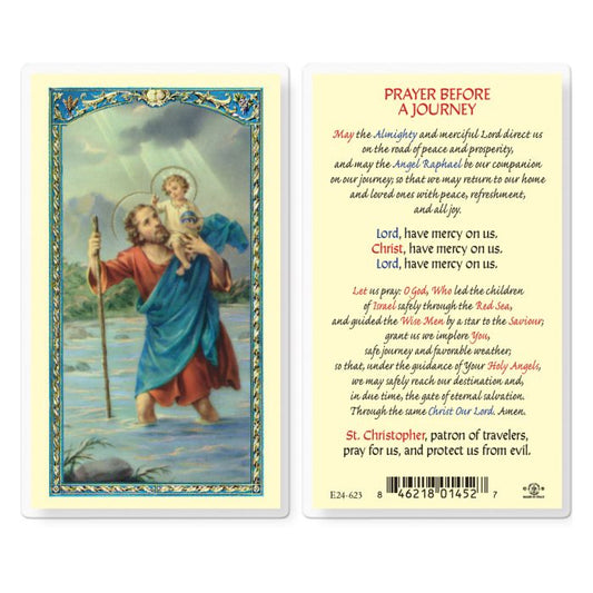 Prayer Before a Journey Holy Card