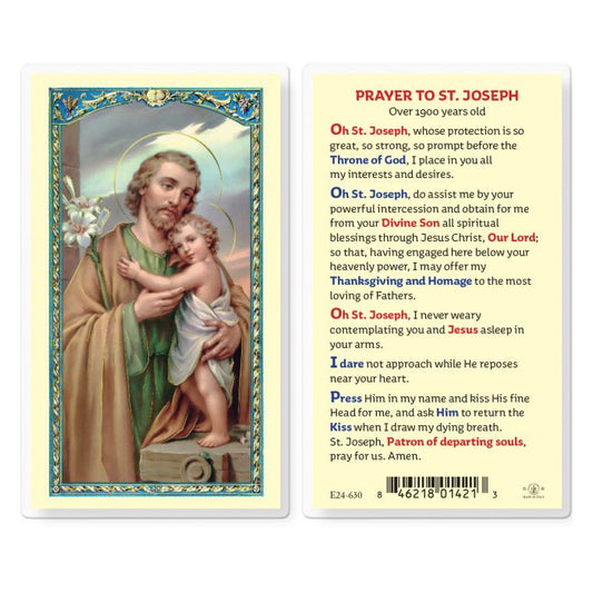 Saint Joseph Over 1900 Years Old Holy Card