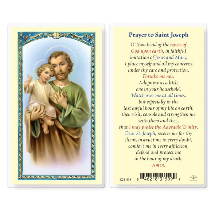 Saint Joseph Holy Card