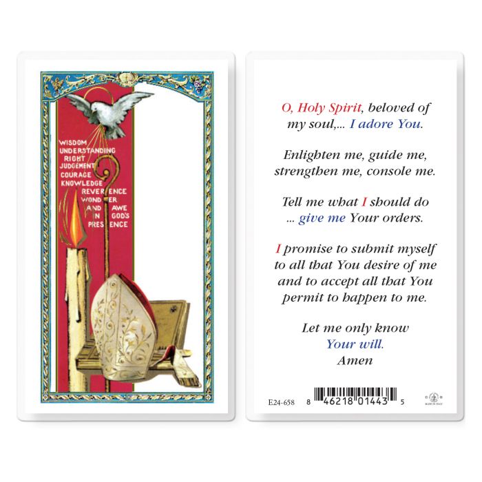 Confirmation Holy Spirit Seven Gifts Holy Card