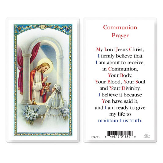 First Communion Girl Holy Card