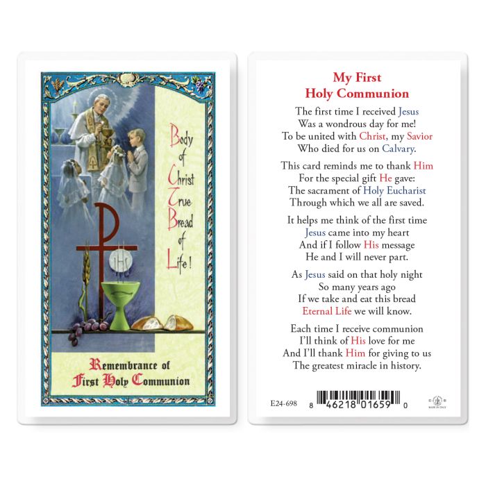 First Holy Communion Holy Card