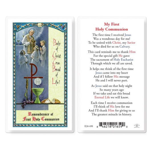 First Holy Communion Holy Card