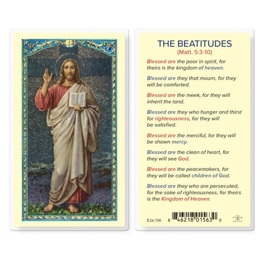 The Beatitudes the Christ Blessing Holy Card