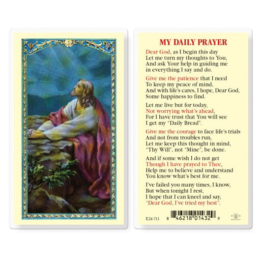 My Daily Prayer with Christ Garden Holy Card