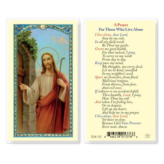 Prayer for Those Who Live Alone Holy Card
