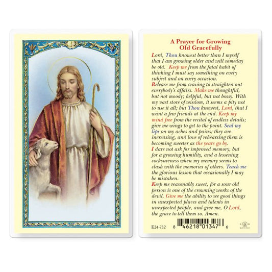 Prayer for the Growing Old Holy Card