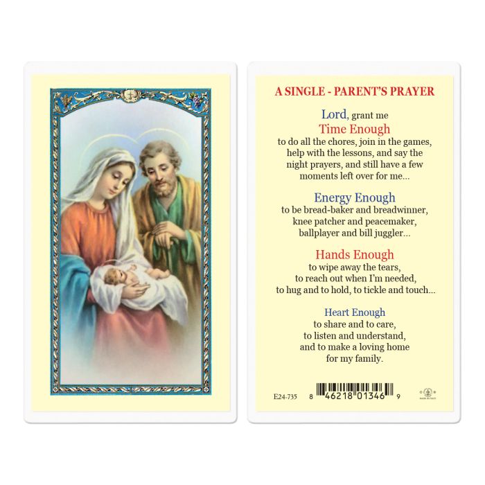 A Single Parents Prayer Holy Card