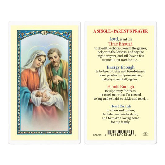 A Single Parents Prayer Holy Card