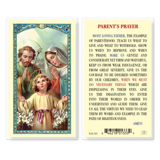Parents Prayer Holy Card