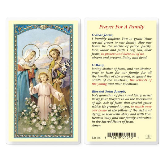 Family Prayer Holy Card