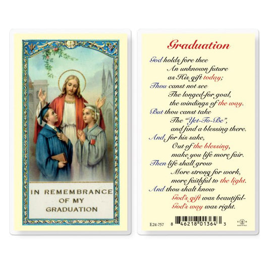 Graduation with Prayer for Future Holy Card