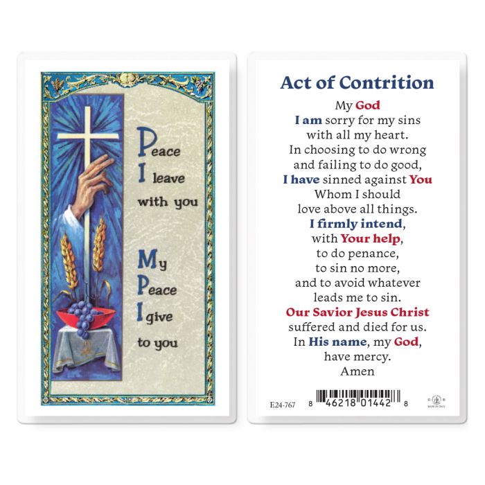 Act of Contrition Holy Card