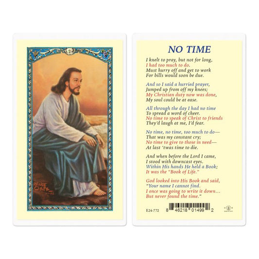 No Time with Christ by the Sea Holy Card