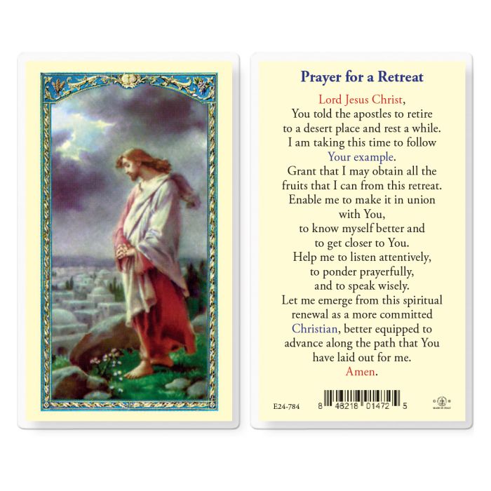 Prayer for Retreat Holy Card