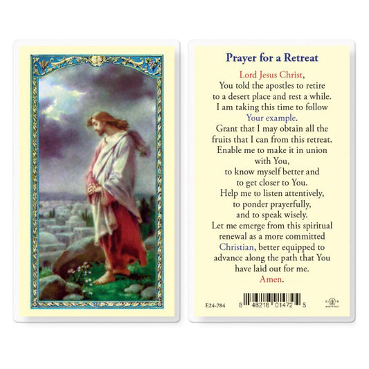 Prayer for Retreat Holy Card