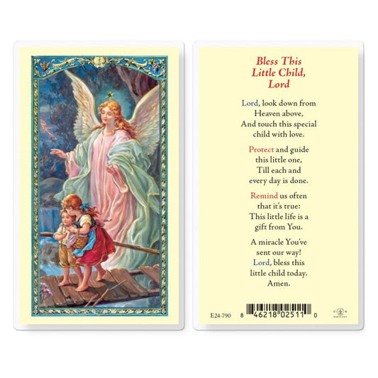 Bless This Little Child Lord Holy Card