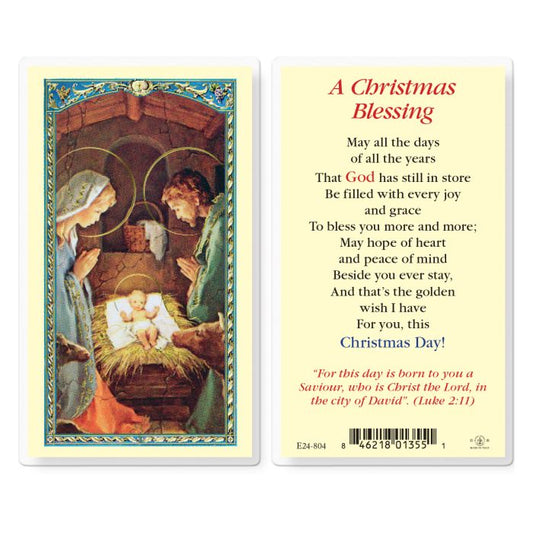 A Christmas Blessing Holy Card