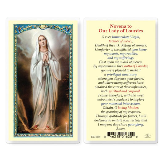 Our Lady of Lourdes Novena Holy Card