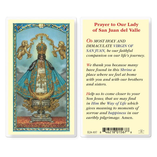 Our Lady of San Juan Prayer Holy Card