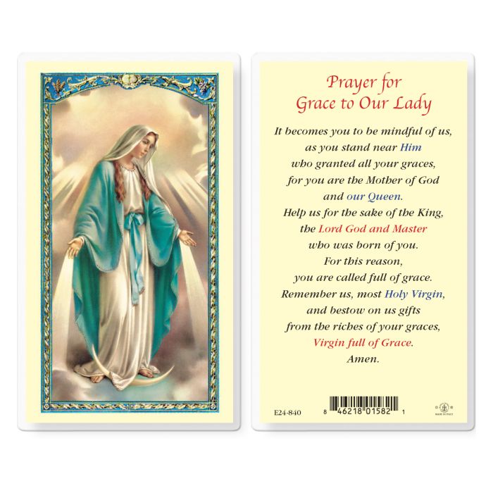 Prayer for Grace Holy Card