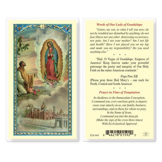 Words of Our Lady of Guadalupe Holy Card