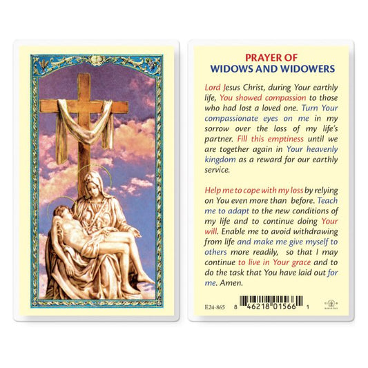 Prayer for Widows and Widowers Holy Card