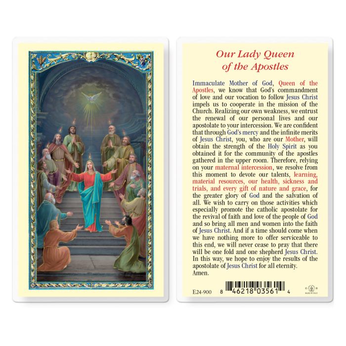 Our Lady Queen of the Apostles Holy Card