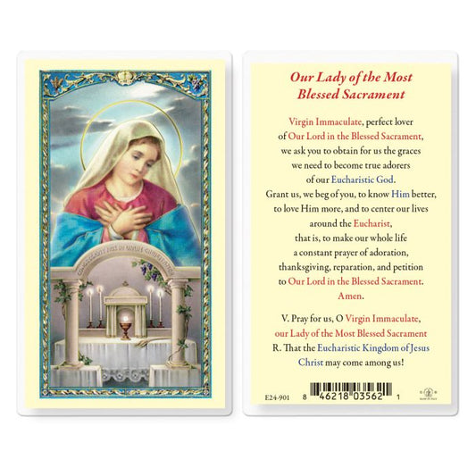 Our Lady of the Blessed Sacrament Holy Card